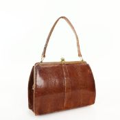 A MAPPIN & WEBB LTD SNAKESKIN HANDBAG.