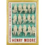 HENRY MOORE. ORIGINAL LITHOGRAPHIC POSTER. (d)