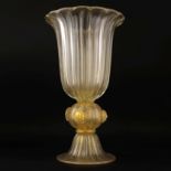 ALBERTO DONA, A LARGE PEDESTAL GLASS VASE.