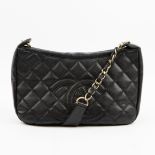 CHANEL CC QUILTED CAVIAR SHOULDER BAG IN BLACK 2003 - 2004