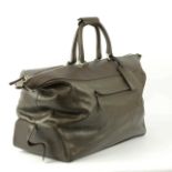 SUVRETTA HOUSE BLACK LEATHER TOTE BAG.