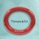 A TIFFANY RED LACQUERERD BANGLE