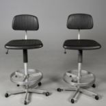 PAIR OF 1970s KEVI BAR STOOLS BY JORGEN RASMUSSEN FOR FRITZ HANSEN.