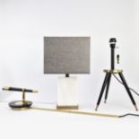 R V ASTLEY TABLE LAMP AND 2 OTHER LIGHTING ITEMS DIFFERING. (3)