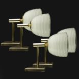 MURANO GLASS WALL LIGHTS, A SET OF 4