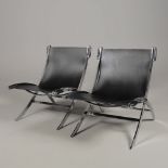 FLEXFORM SCISSOR CHAIRS, A PAIR