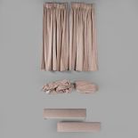 CURTAINS, TWO PAIRS, PLUS TWO PELMETS