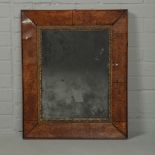 18TH CENTURY BURR WALNUT WALL MIRROR