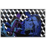 FOLLOWER OF ANDY WARHOL BATMAN AND CATWOMAN