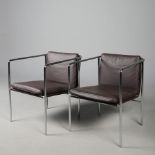 FLEXFORM ARMCHAIRS, A PAIR