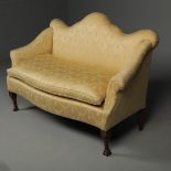 CHIPPENDALE STYLE CAMEL BACK SOFA