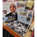 TWO JAMES BOND 007 BOOKS ONE HAS AUTOGRAPHS BY JAMES BOND ACTORS