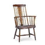 ENGLISH ASH AND ELM COMB BACK ARMCHAIR