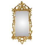 GEORGE III CARVED GILTWOOD MIRROR