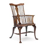 ENGLISH ASH AND ELM COMB BACK WINDSOR ARMCHAIR