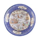 [PRIVATE COLLECTION, GLASGOW] CHINESE FAMILLE ROSE WITH UNDERGLAZE BLUE BOWL