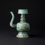 RARE CHINESE SUSANCAI TIBETAN-STYLE RITUAL EWER, PENBA HU
