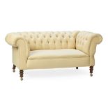 EDWARDIAN DROP-END SMALL CHESTERFIELD SOFA