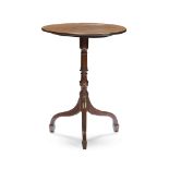 GEORGE III MAHOGANY OVAL TRIPOD TABLE