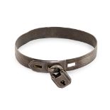 AN EARLY 18TH CENTURY SILVER DOG COLLAR