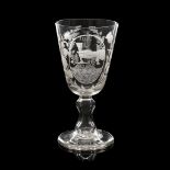 A MASSIVE ENGRAVED GOBLET OF JACOBITE INTEREST