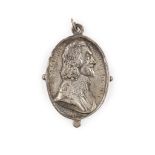 A SILVER CHARLES I ROYALIST SUPPORTER'S BADGE