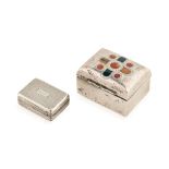 A SCOTTISH HARDSTONE INLAID SNUFF BOX