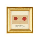 A FRAMED SET OF TWO WAX IMPRESSIONS FROM MARY QUEEN OF SCOTS SEAL