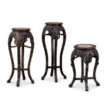 [OFFER WITH NO RESERVE] [PRIVATE SCOTTISH COLLECTION, DUNDEE] GROUP OF THREE CHINESE HARDWOOD AND...