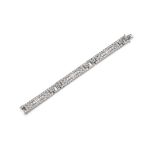 An Art Deco diamond strap bracelet, circa 1930