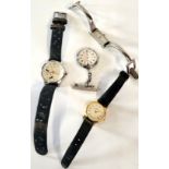 A collection of four ladies watches to include a Gucci stainless steel dress watch, ref 1500L, a