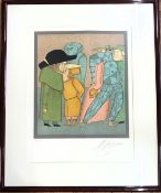 A Mikhail Chemiakin lithograph 209/250. Framed and glazed. 91 x 74cm incl. frame.