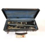A vintage Lafleur clarinet and stand, boxed.