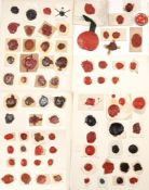 A collection of approximately 100 wax seals inc 19th century Indian Institutions and British Notable