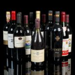 Fourteen bottles of red wine