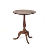A 19th century oak circular occasional tripod table 52cm diameter 68cm high