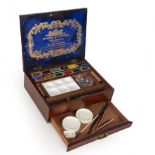 A Victorian watercolour paint box manufactured by Winsor & Newton, 23cm wide x 18cm deep x 7.5cm