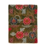 A Tibetan saddle top with all-over design of peonies. Wool pile, cotton backing. Early 20th c. (59cm