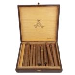An opened box of large Monte Cristo, Habana, cigars each 23cm in length Once the property of