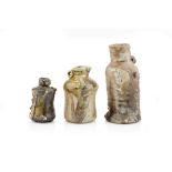Bruce Martin (1925-2023) Small Bottle Vase stoneware, unmarked, 9.5cm high and two other