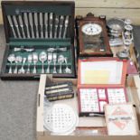 An Arthur Price canteen of silver plated king's pattern cutlery, together with plated items, a