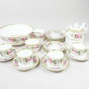 A Royal Worcester bone china Royal Garden pattern part tea service