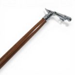 A modern walking stick, the handle in the form of a Jaguar, 93cm