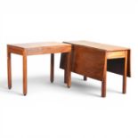 A George III mahogany pembroke table, 136cm wide overall, together with a Georgian style hardwood