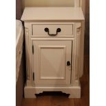 A pair of white painted Neo-Classical style bedside tables, size x size ???