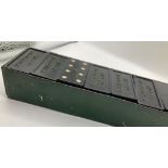 Vintage Woodbine Dominos set in metal green Woodbine tin