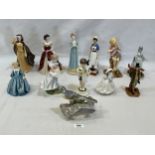 A collection of Royal Worcester figures (12)