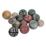 COLLECTION OF SCOTTISH CERAMIC CARPET BOWLS, LATE 19TH/EARLY 20TH CENTURY