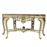ORNATE ITALIAN STYLE CONSOLE TABLE, LATE 20TH CENTURY