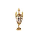ROYAL CROWN DERBY TWIN HANDLED URN, CIRCA 1965